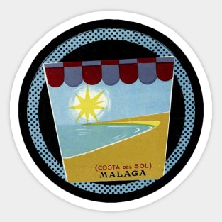 Malaga | Beach life | Andalusia | Travel | Costa del Sol Spain Sticker